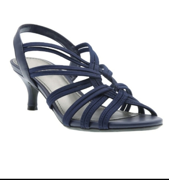 Impo Shoes - IMPO Eileen Stretch Dress Navy Blue and White Sandals Bundle 7.5